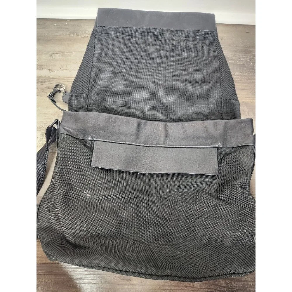TUMI Leather Trim Bag Flap Messenger Crossbody Laptop Shoulder Nylon 4367D3